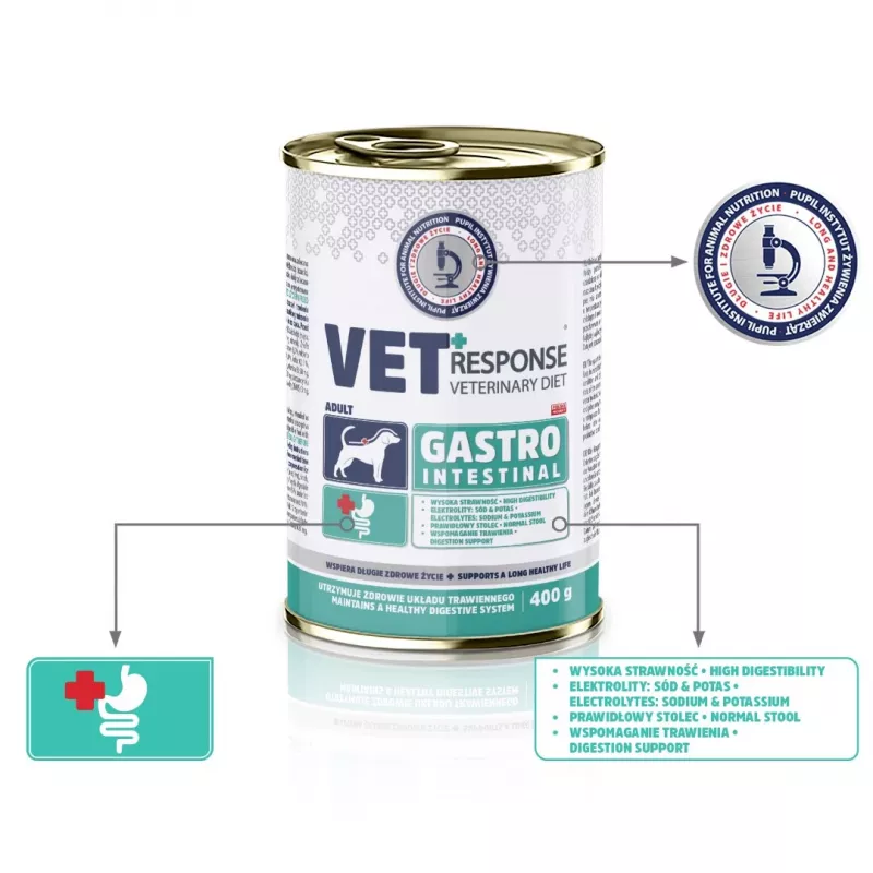 VET RESPONSE Gastrointestinal - Alimento húmido para cães - 400 g
