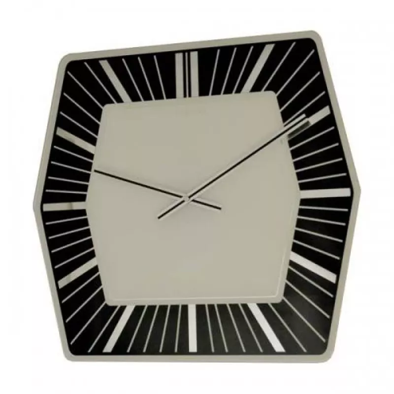 Relógio de parede NeXtime 8128zw Hexagon, 43x43 cm, branco