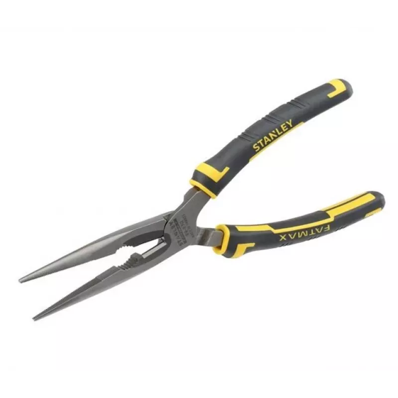 Alicate de bico plano Stanley FatMax Long Nose Pliers preto amarelo 200 mm 203 g