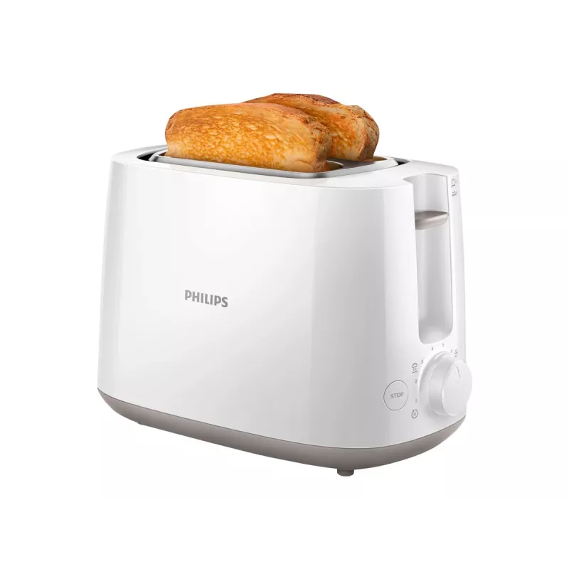 Torradeira Philips Daily Collection HD2581/00 — 2 fatias, 830 W, 8 níveis de tostagem, branco