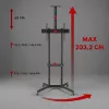 Suporte / carrinho para TV Maclean, prateleira para câmara, com rodas, 37-70, carga máx. 45 kg / 5 kg prateleira, VESA máx. 600x400, MC-113 B