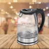 Chaleira elétrica CLATRONIC WKS 3744 G — 1,7 L, 2200 W, aço inoxidável/plástico, indicador de nível de água