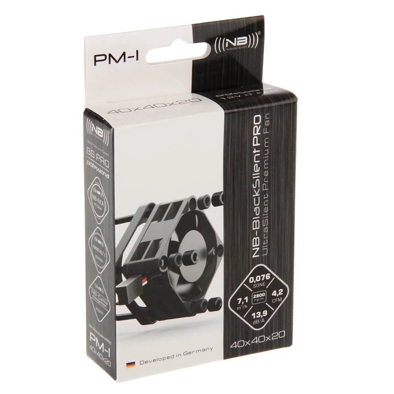 Ventoinha de caixa NOISEBLOCKER SchwarzSilentPRO PM-1 40mm