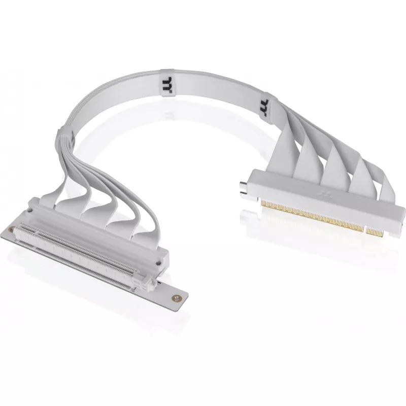 Cabo riser Thermaltake PCI-E 4.0 Dual 90 Degree, 40 cm, branco (AC-077-CO6OTN-C1)