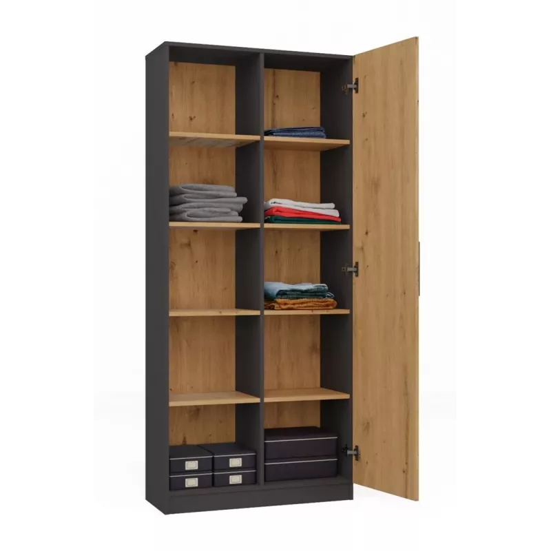 Módulo superior de estante Topeshop RD-80 ANT/ART KPL, 10 prateleiras, aglomerado, 800×300×1820 mm