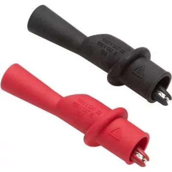 Conjunto de pinças de segurança Fluke conector fêmea 2 mm CAT IV 600 V, CAT III 1000 V vermelho, preto AC175 (4101772)