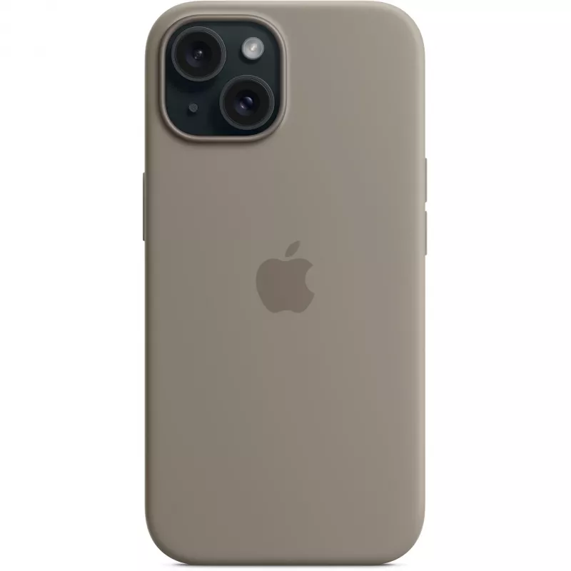 Capa de silicone com MagSafe para iPhone 15 – Clay