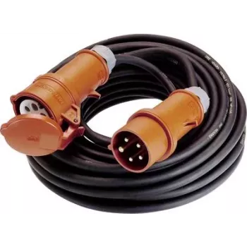 Extensão elétrica AS Schwabe 60595, cabo de 5 m, 1 tomada AC, proteção IP44, interior/exterior