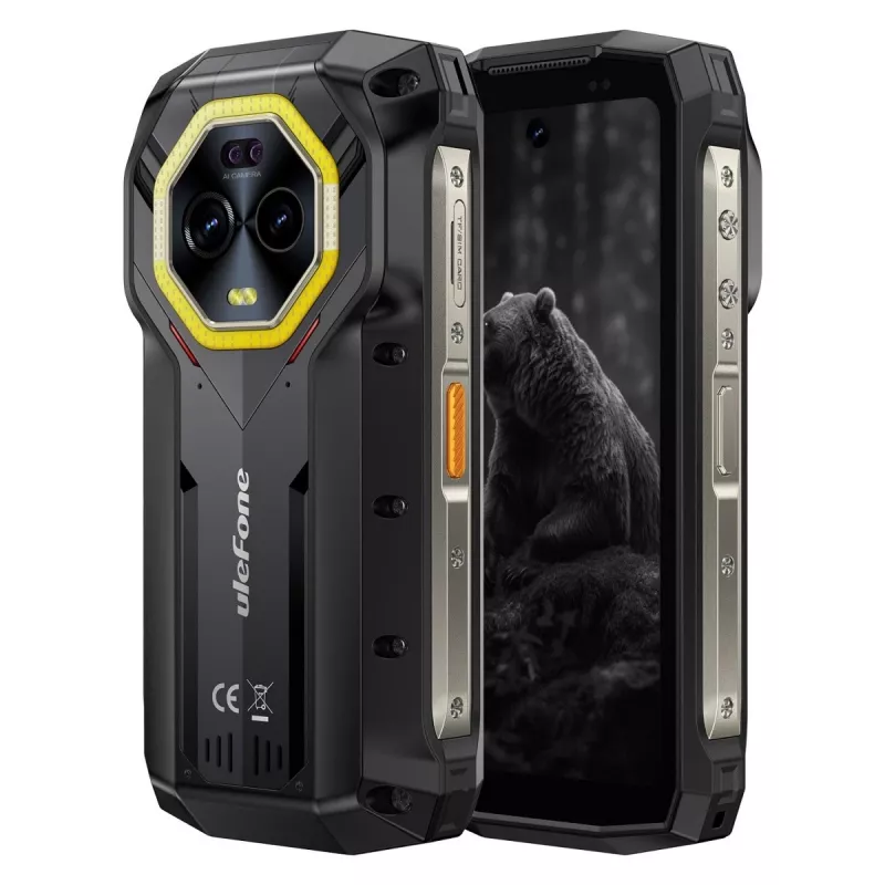 Ulefone Armor Mini 20 smartphone, 4,7 polegadas, Helio G99, 8GB RAM, 256GB, 6200 mAh, Android 14, preto