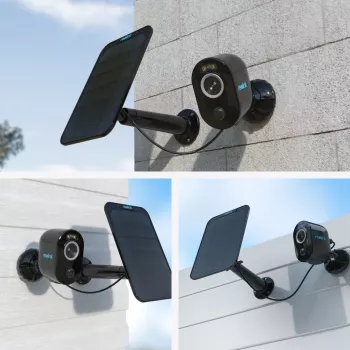 Câmara de vigilância Wi-Fi Reolink Argus Series B330 preta 5MP (2880x1616), alimentada por bateria, proteção IP65, visão noturna a cores, deteção inteligente