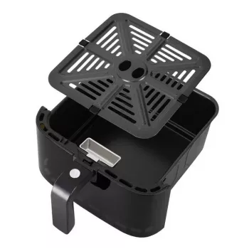 Fritadeira de ar quente Lovio LVAF001BK 5 l preta — fritadeira de ar quente compacta, capacidade de 5 litros