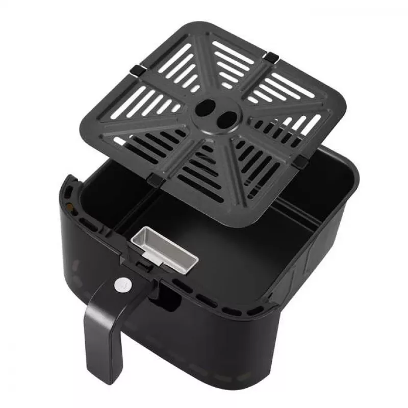 Fritadeira de ar quente Lovio LVAF001BK 5 l preta — fritadeira de ar quente compacta, capacidade de 5 litros