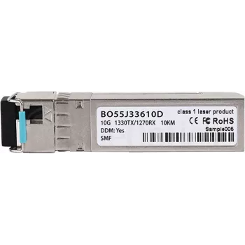 Transceptor SFP+ de fibra ótica CBO SFP-10G-BX-D 10G 1310nm fibra única