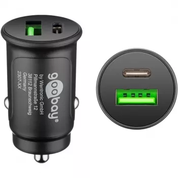 Goobay 59521 Carregador móvel universal preto isqueiro carregamento rápido automóvel
