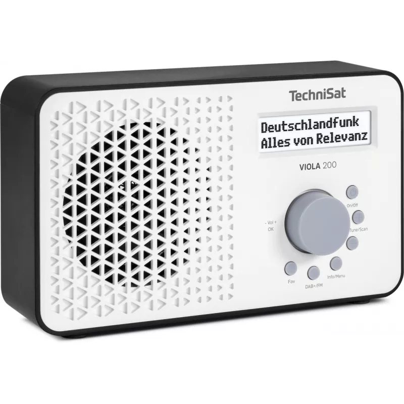 TechniSat VIOLA 200 rádio despertador digital DAB+, branco/preto