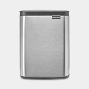 Balde de lixo BRABANTIA BO 7 L aço mate antidedadas – capacidade 7 L, aspeto de aço inoxidável mate