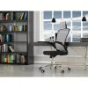 Cadeira de escritório top e shop DORY SZARY — assento estofado, encosto em rede, 650×620 mm, altura até 122 cm