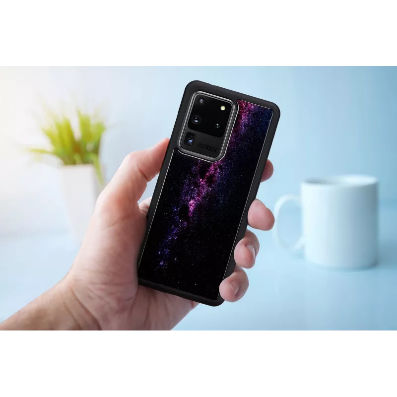 Capa de proteção iKins para Samsung Galaxy S20 Ultra – acabamento Milky Way preto