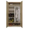 Guarda-roupa Top E Shop SD-90 SON KPL, estrutura cor de carvalho, 7 prateleiras, 2 portas