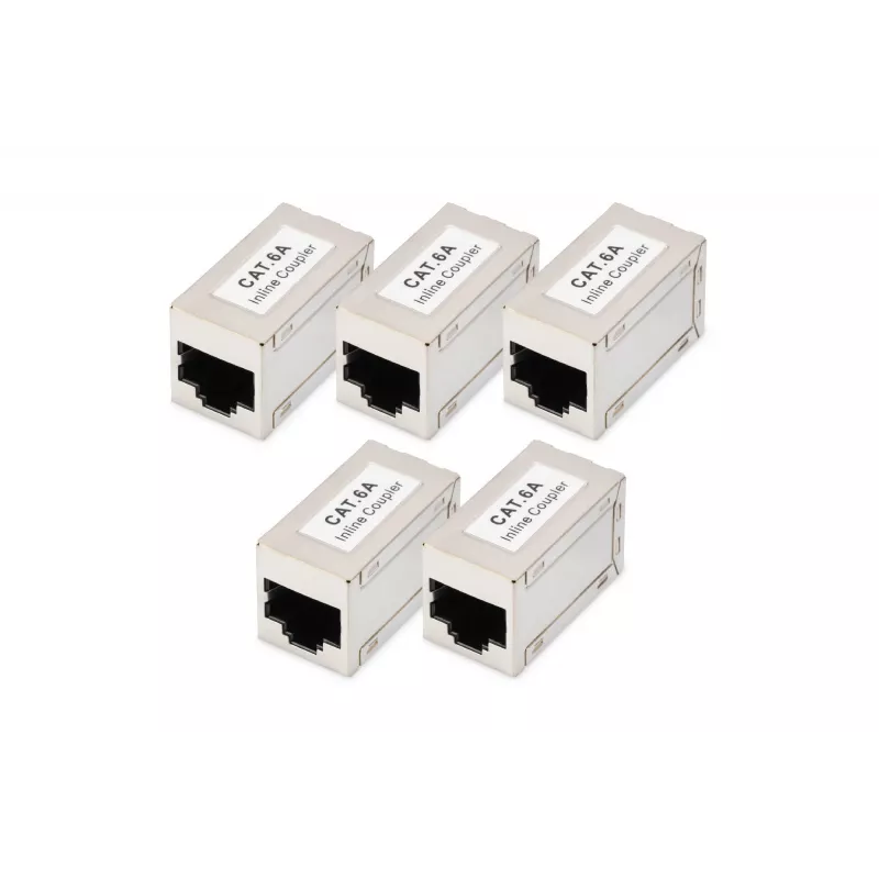 Digitus CAT 6A Acopladores modulares blindados 5 peças RJ-45 contactos dourados