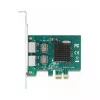 Placa DeLOCK PCI Express x1 para 2 x RJ45 Gigabit LAN BCM cinzento