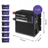 Carregador de baterias Qoltec Smart Monolith para baterias LiFePO4 AGM GEL SLA | 10A | 12V