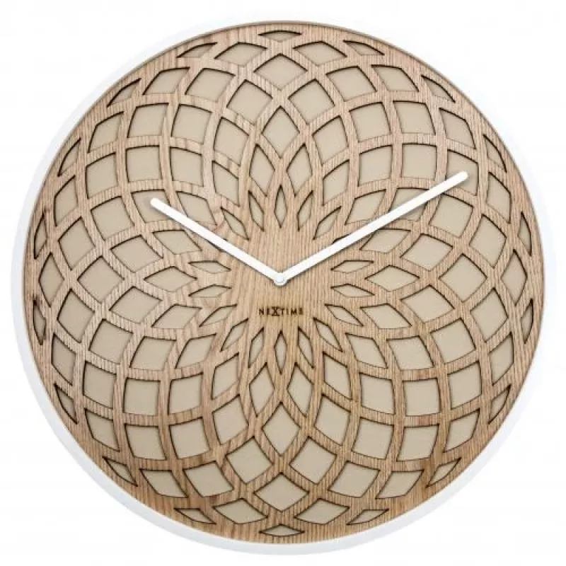 Relógio de parede NeXtime 3150be Sun Small, Ø35 cm, bege