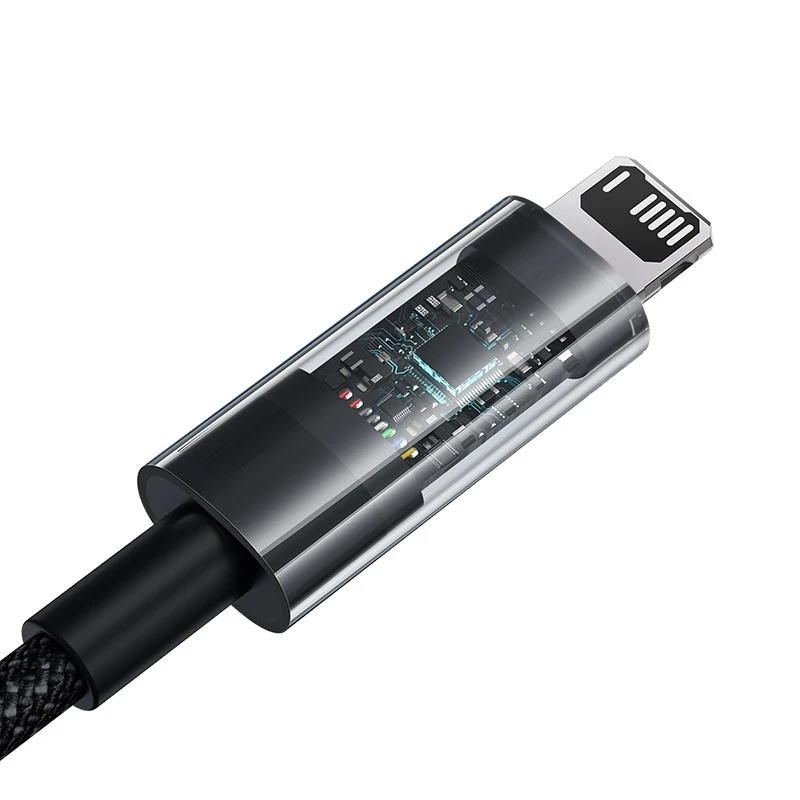 Cabo de carregamento rápido Baseus Gem USB para IP 2,4A 2 m preto