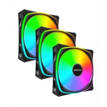 MONTECH AX120 PRO preto 120mm ARGB pack de 3