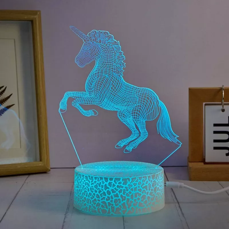 Lâmpada LED decorativa Manta SNL116RGB RGB 3D cavalo