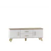 Suporte de TV Cama LOTTA 140cm branco + carvalho sonoma