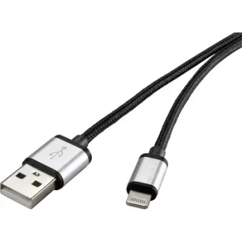 Cabo Lightning Renkforce 1323109 0,5 m para iPod iPad iPhone, comprimento 0,5 m