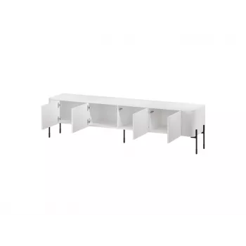 Móvel TV Cama Meble VERA 190x40x50 cm, branco mate, tampo de aglomerado