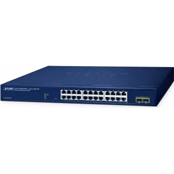 Switch gerido PLANET 24 portas 10/100/1000T + 2 portas L2 Gigabit Ethernet