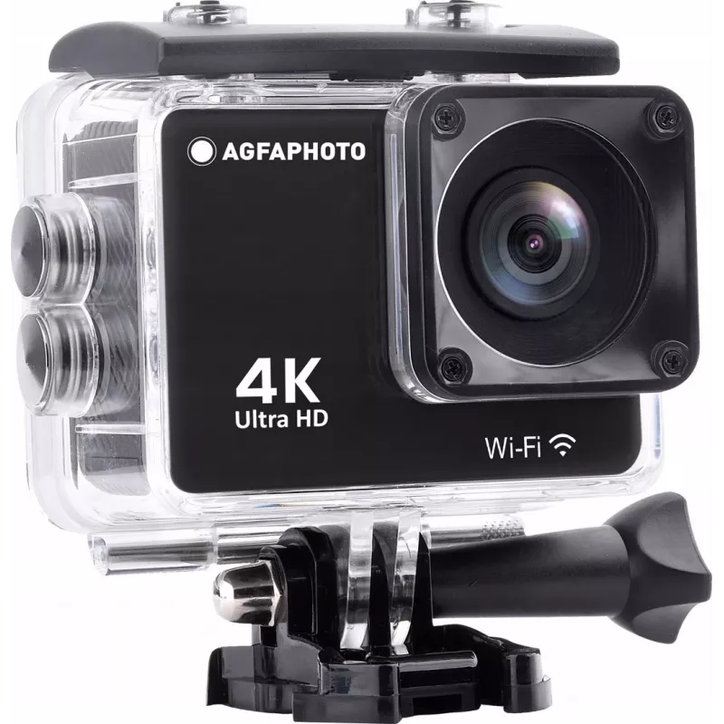 Action cam AgfaPhoto 4K, à prova de água, Wi-Fi, câmara lenta/timelapse (AC9000BK)