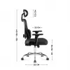 Cadeira de escritório giratória mark adler Manager 3.3 preta — design ergonómico, base giratória