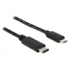 DeLOCK - cabo USB - Micro-USB Type-B de 5 pinos (macho) - USB Type-C de 24 pinos (macho) - 1,0 m (USB 3.1) - preto (83602)