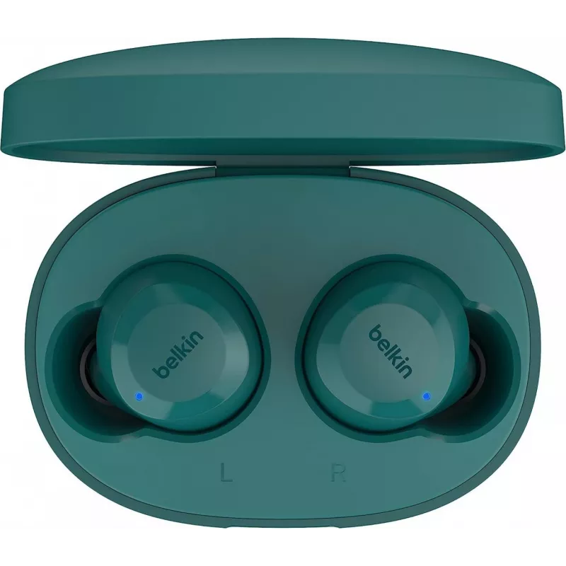 Belkin SoundForm Bolt AUC009btTE auriculares intra-auriculares true wireless com microfone, azul-petróleo