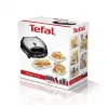 Máquina de sanduíches Tefal Break Time SW6148 — 2 sanduíches, placas antiaderentes removíveis, arrumação de cabo, preto/cinzento