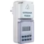 Temporizador digital AS Schwabe 24033 — tomada temporizadora programável, máx. 3500 W, IP44 protegido contra salpicos