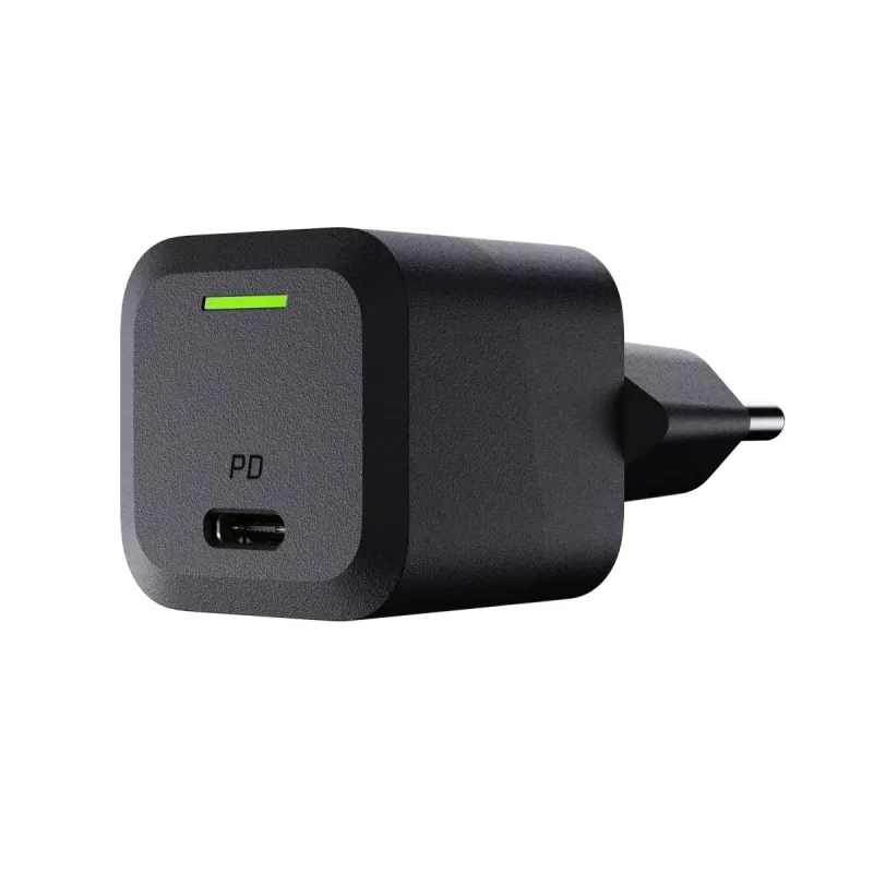 Carregador para dispositivos móveis Green Cell CHARGC06, USB-C 33W, Quick Charge 3.0, entrada AC 100–240V, preto