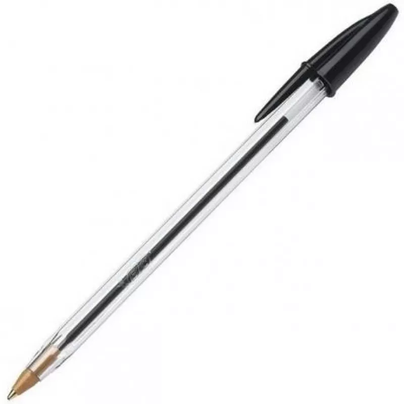 Esferográfica BIC Cristal preta – recarregável? 1 unid., ponta média 1,0 mm