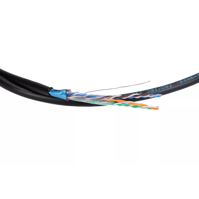 Cabo de rede Extralink Twisted Pair CAT5E FTP (F/UTP) V2 exterior 305M preto