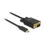 Adaptador de cabo de vídeo DeLOCK 85261 USB Type-C para VGA 1m preto