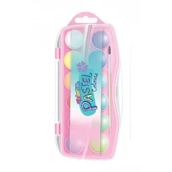 Conjunto de aguarelas colorino 85443PTR — 12 cores, paleta compacta, para escola e hobby
