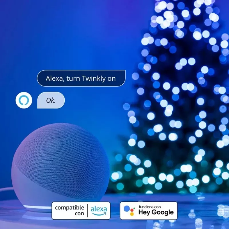 Velas de árvore de Natal LED Twinkly Candies TWKC100RGB-T 6 m forma de vela