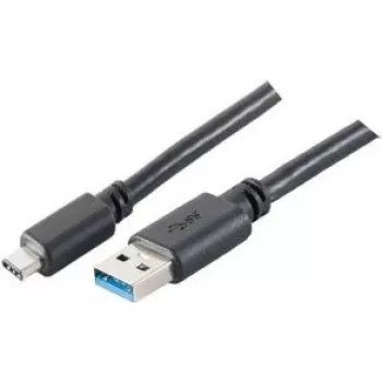 Cabo USB-C para USB-A ShiverPeaks BS77141-1.8 1,8 m preto