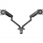 Suporte universal para dois monitores gaming (DM8210), suporte para monitor cinzento, RGB