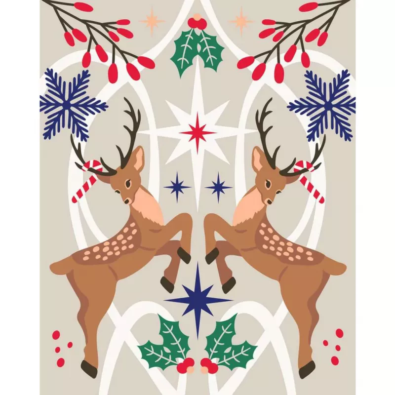 Conjunto de pintura Ravensburger CreArt – Veado de Natal (conjunto de pintura criativo)