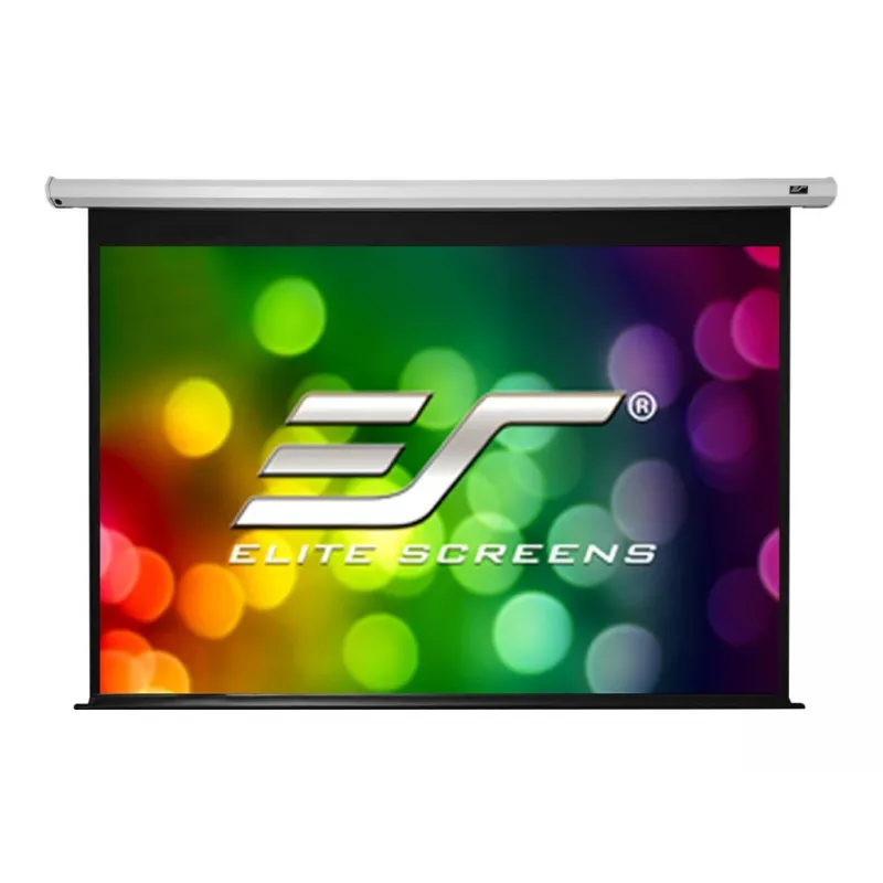 Elite Screens Spectrum Electric120V ecrã de projeção motorizado 120 polegadas (3,05 m) 4:3, área visível 244 x 183 cm, MaxWhite ganho 1,1, comando IR, caixa branca